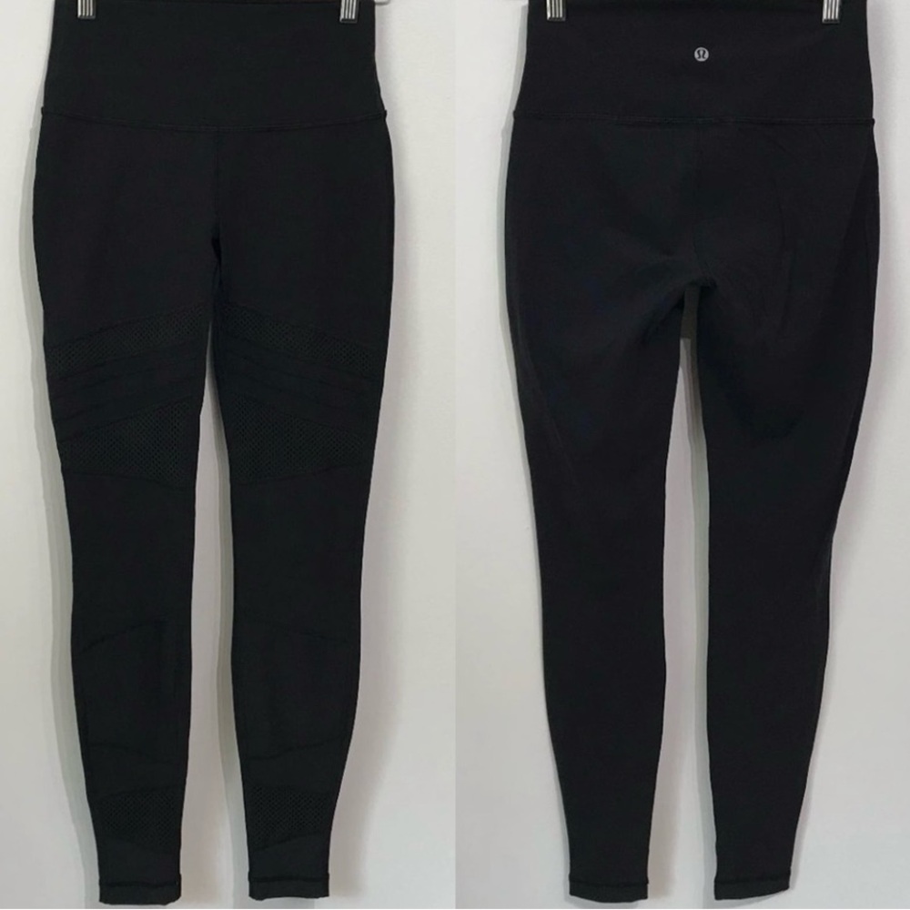 Lululemon Wunder Under Hi-Rise Tight Mix and Mesh Panel Leggings Full Length 28"